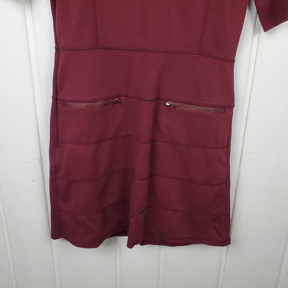 Athleta Women's Small Maroon Strata Stretch Ponte Mini Dress - Picture 5 of 12